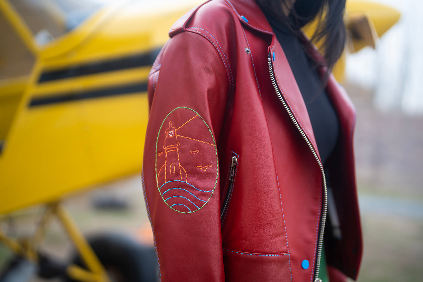 LOVE HURTS RED LEATHER JACKET