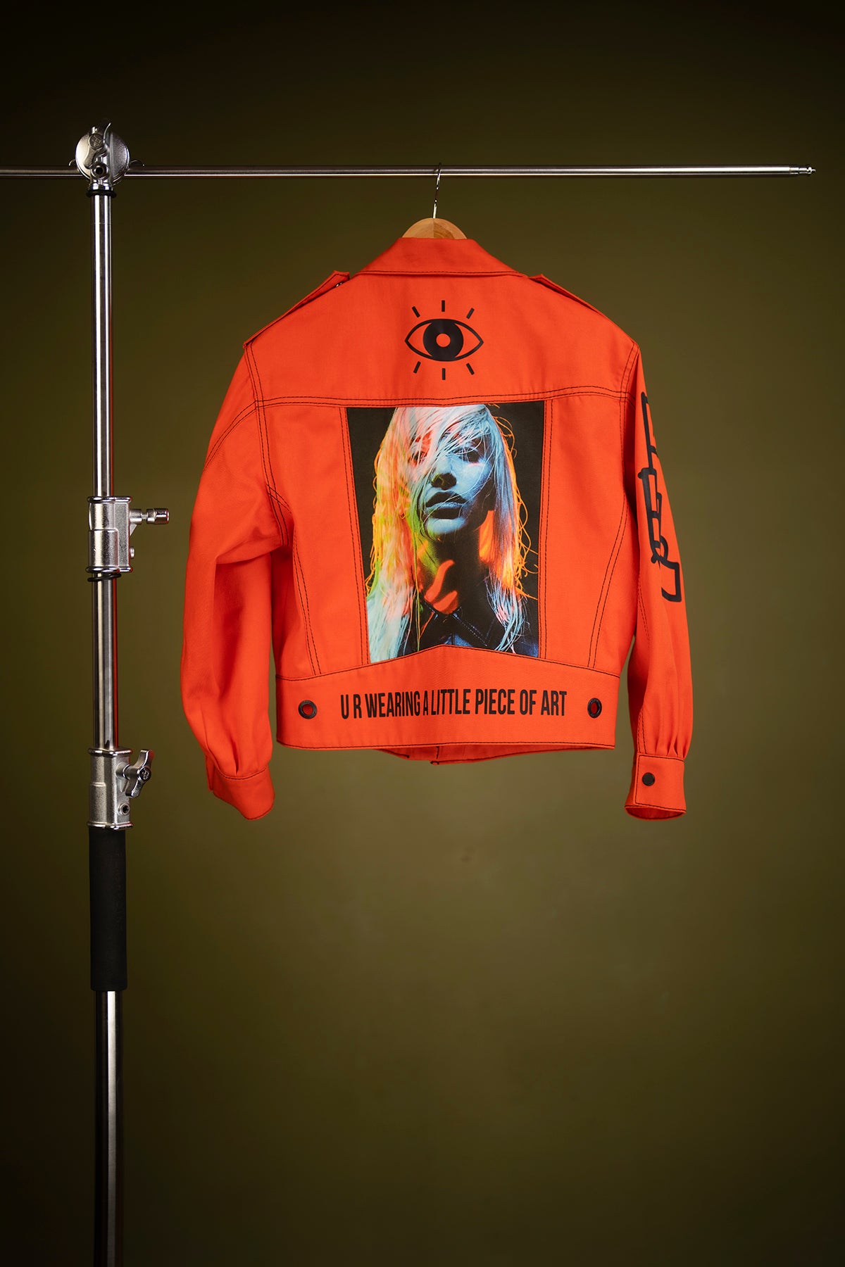 NEON ORANGE BIKER JACKET