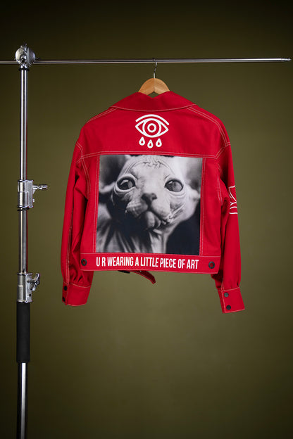 SPHYNX RED BIKER JACKET